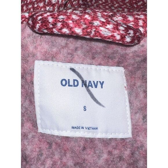 Old Navy Womens Pink Tweed Two Pocket Button Coat Unlined Small NWOT - Picture 5 of 6